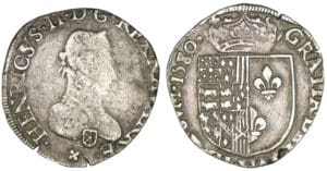 Navarre - Henri III de Navarre, II de Béarn - Franc 1580 (Saint-Palais)