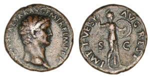 Claude - As (80/81, Rome) Restitution de Titus Claude - As (80/81, Rome) Restitution de Titus