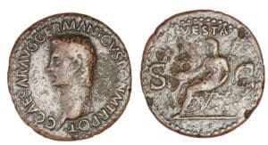 Caligula - As (37/38, Rome) Vesta Caligula - As (37/38, Rome) Vesta