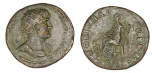 Hadrien - Dupondius (131, Rome) La Fortune Hadrien - Dupondius (131, Rome) La Fortune