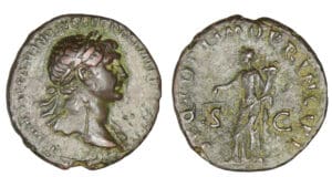Trajan - As (104/110, Rome) L'Equité Trajan - As (104/110, Rome) L'Equité