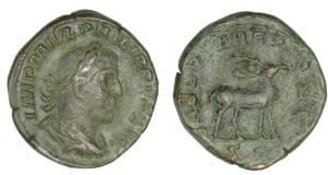 Philippe 1er - Sesterce (248, Rome) Cerf
