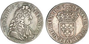 Louis XIV - Demi-écu à la cravate 1680 A (Paris)