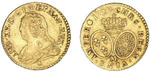 Louis XV - Louis d'or aux lunettes 1727 M (Toulouse) Louis XV - Louis d'or aux lunettes 1727 M (Toulouse)