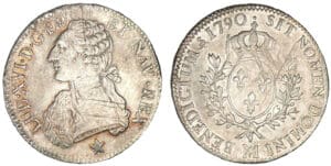 Louis XVI - Ecu aux branches d'olivier 1790 MA (Marseille) Louis XVI - Ecu aux branches d'olivier 1790 MA (Marseille)