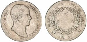 5 francs Bonaparte Premier Consul - An XI Q (Perpignan)
