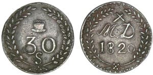 Louis XVIII - Mines 30 sous - Aniche - 1820 Louis XVIII - Mines 30 sous - Aniche - 1820
