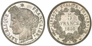 5 francs Cérès 1850 A (Paris) 5 francs Cérès 1850 A (Paris)