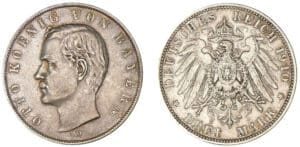 Allemagne - Bavière - Otto - 3 mark 1910 D (Munich) Allemagne - Bavière - Otto - 3 mark 1910 D (Munich)
