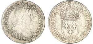 Louis XIV - Demi-écu à la mèche longue 1652 N (Montpellier)