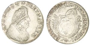 Louis XIV - Demi-écu aux palmes 1694 W (Lille)
