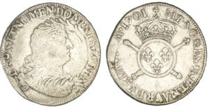 Louis XIV - Demi-écu aux insignes 1701 A (Paris) Louis XIV - Demi-écu aux insignes 1701 A (Paris)