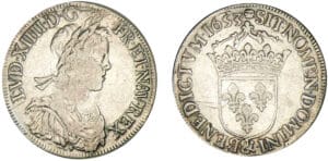 Louis XIV - Ecu à la mèche longue 1653 & (Aix)