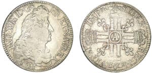 Louis XIV - Ecu aux 8 L 1er type 1691 A (Paris)