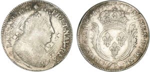 Louis XIV - Ecu aux palmes 1694 P (Dijon)