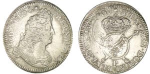 Louis XIV - Ecu aux insignes 1701 P (Dijon) Louis XIV - Ecu aux insignes 1701 P (Dijon)