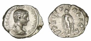 Diaduménien - Denier (218, Rome) L'Espérance Diaduménien - Denier (218, Rome) L'Espérance