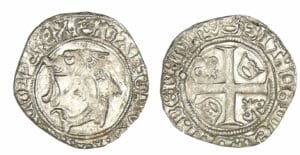 Charles VIII - Liard au dauphin 2ème émission (Rouen) Charles VIII - Liard au dauphin 2ème émission (Rouen)
