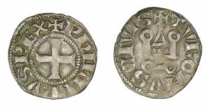 Philippe IV - Obole tournois à l'O rond