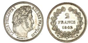 2 francs Louis-Philippe I 1842 B (Rouen)