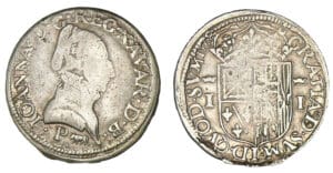 Navarre - Jeanne d'Albret - Teston 1568 (Pau)