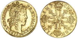 Louis XIV - Louis d'or à la mèche longue 1652 A (Paris)