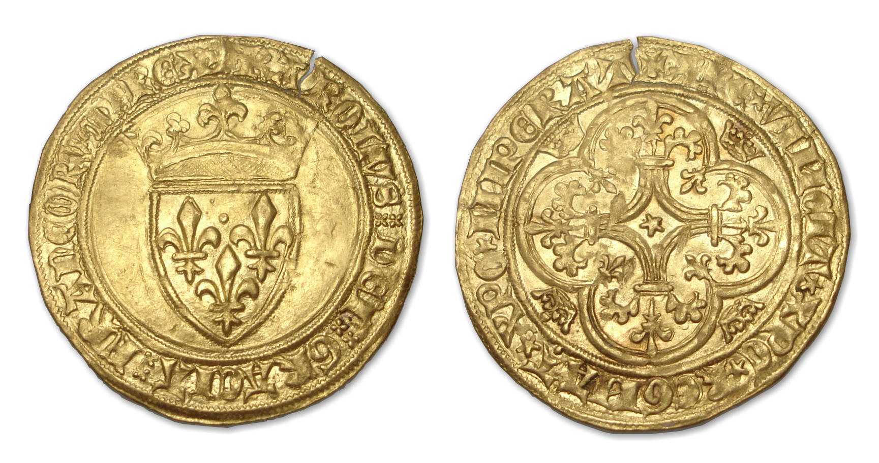 Charles VI - Ecu d'or à la couronne 4 ème émission (Paris) Charles VI - Ecu d'or à la couronne 4 ème émission (Paris)
