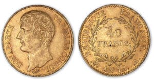40 francs Bonaparte Premier Consul An 12 A (Paris). 40 francs Bonaparte Premier Consul An 12 A (Paris).