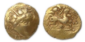 NAMNETES Statère d'électrum à l'hippophore
