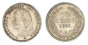 Pays-Bas - Wilhelmina Ier - 10 cents 1895 Pays-Bas - Wilhelmina Ier - 10 cents 1895