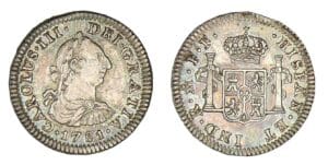 Espagne - Charles III - 1/2 real 1781 FF (Mexico)