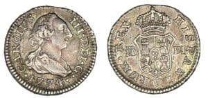 Espagne - Charles III - 1/2 real 1774 PJ (Madrid)