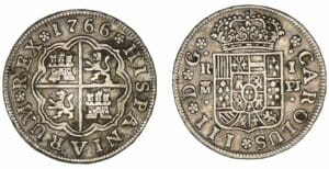 Espagne - Charles III - Real 1766 PJ (Madrid)