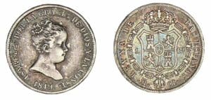 Espagne - Isabelle II - 1 real 1849 CL (Madrid) Espagne - Isabelle II - 1 real 1849 CL (Madrid)