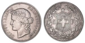 Suisse - 5 Francs 1907 B (Berne).