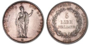 Italie - Lombardie - 5 Lire.