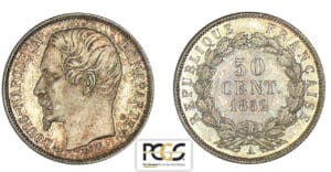 50 centimes Louis Napoléon Bonaparte 1852 A (Paris)