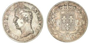 5 francs Charles X - 2ème type 1828 MA (Marseille) 5 francs Charles X - 2ème type 1828 MA (Marseille)