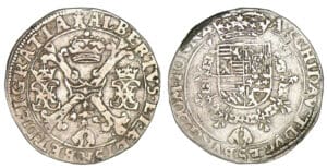 Flandre - Albert et Isabelle - Quart de patacon sd (Tournai)