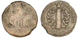 Siège de Mayence - 5 sols 1793 l'an 2ème