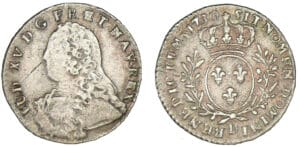 Louis XV - Dixième d'écu aux branches d'olivier 1730 D (Lyon)