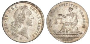 Louis XV - Jeton en argent de justice.