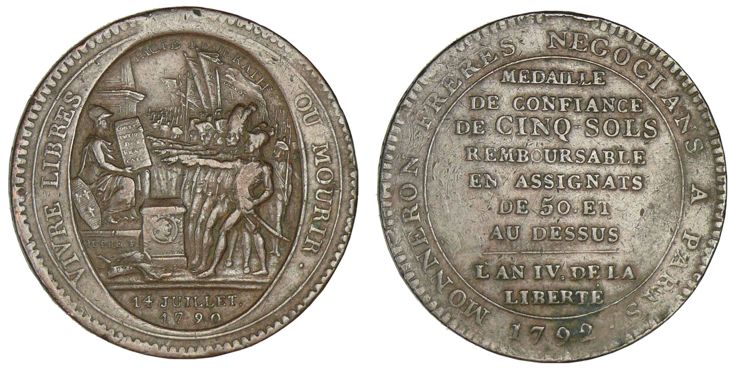 Monneron de 5 sols 1792 Monneron de 5 sols 1792