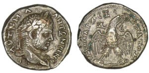 Caracalla - Tétradrachme (215-217, Syrie, Séleucie et Piérie - Antioche) Aigle Caracalla - Tétradrachme (215-217, Syrie, Séleucie et Piérie - Antioche) Aigle