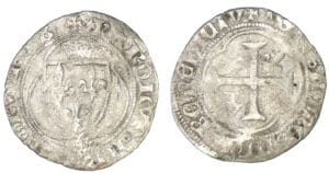 Charles VII - Petit blanc à la couronne (La Rochelle)