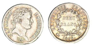 1/2 franc Napoléon revers République 1808 BB (Strasbourg) 1/2 franc Napoléon revers République 1808 BB (Strasbourg)