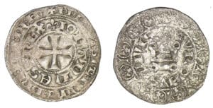 Jean II le Bon - Blanc au châtel fleurdelisé