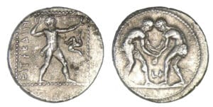 PAMPHYLIE - Statère aux lutteurs (410-385 av. J.-C.)