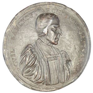 Angleterre - William Sancroft, archevêque de Canterbury - Uniface en étain 1688