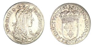 Louis XIV - Douzième d'écu au buste juvénile 1662 I (Limoges) Louis XIV - Douzième d'écu au buste juvénile 1662 I (Limoges)